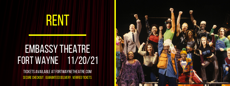 Rent at Embassy Theatre tickets Rent at Embassy Theatre