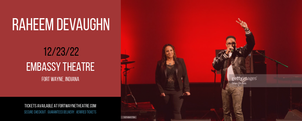 Raheem DeVaughn at Embassy Theatre tickets Raheem DeVaughn at Embassy Theatre