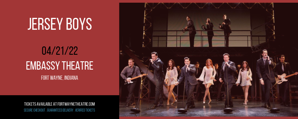 Jersey Boys at Embassy Theatre tickets Jersey Boys at Embassy Theatre