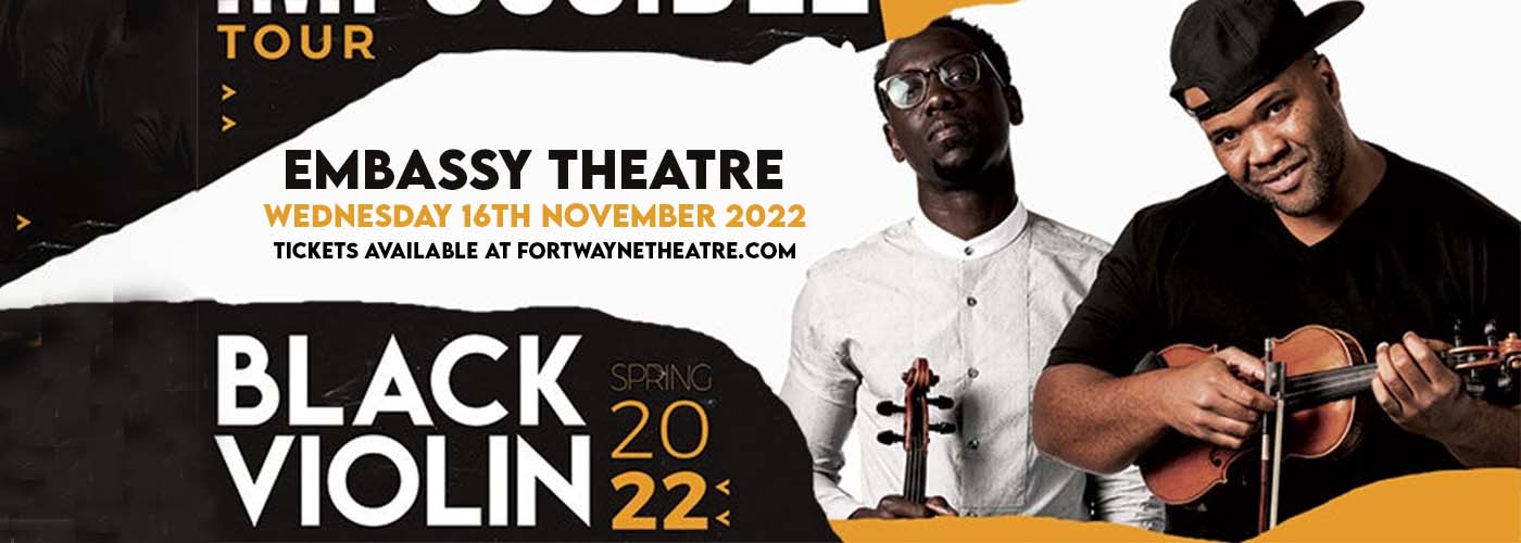 Black Violin at Embassy Theatre tickets Black Violin at Embassy Theatre