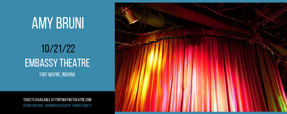 Amy Bruni at Embassy Theatre tickets Amy Bruni at Embassy Theatre