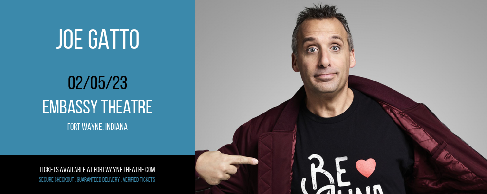 Joe Gatto at Embassy Theatre tickets Joe Gatto at Embassy Theatre